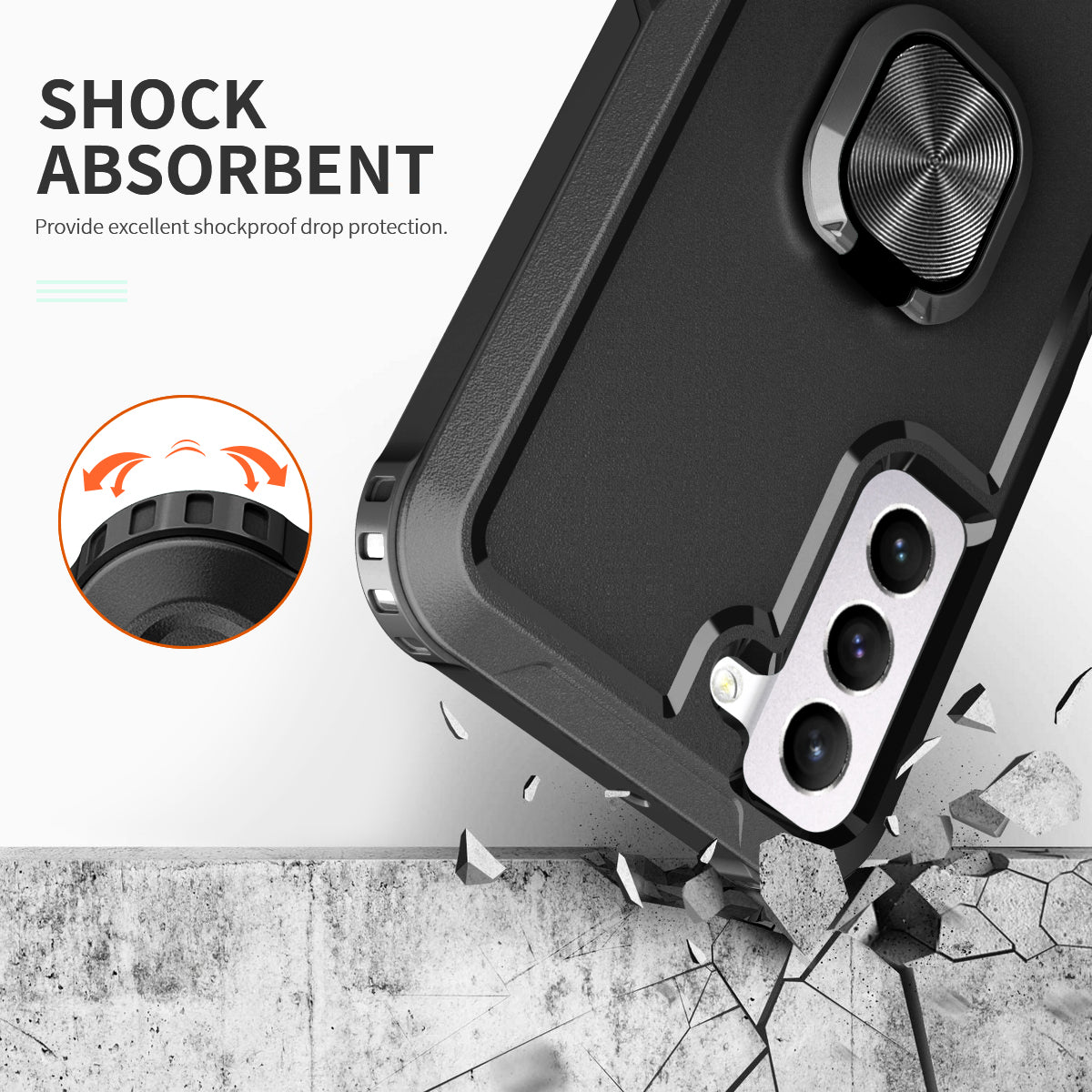 For Samsung Galaxy S23 Anti-scratch Rotatable Ring Holder Kickstand Phone Case PC Silicone Phone Cover For Samsung Galaxy S23 Anti-scratch Rotatable Ring Holder Kickstand Phone Case PC Silicone Phone Cover